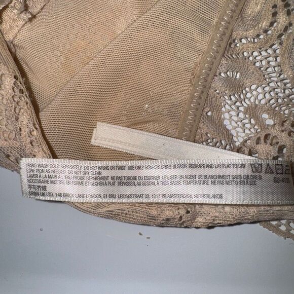 Anthropologie Evalyn V-Neck Lace Bralette blush nude | medium - Picture 8 of 11